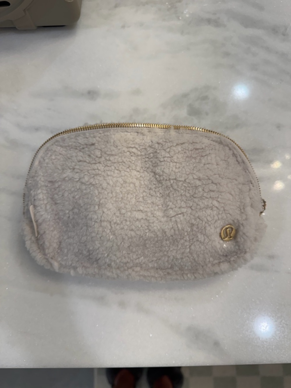 Lululemon Cream Sherpa Belt Bag